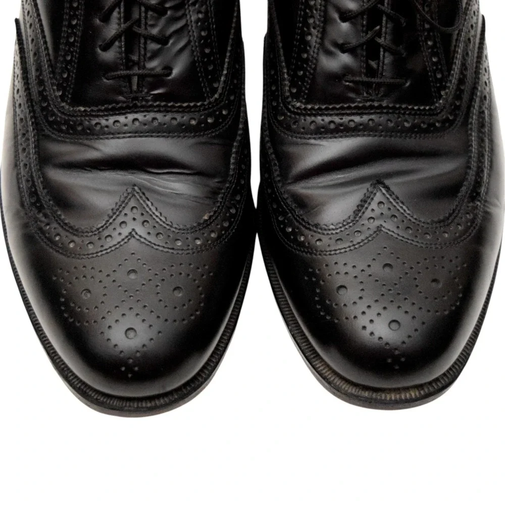 Florsheim Lexington Men's Black Leather Wingtip Oxford Dress Shoes Size 8.5 3E